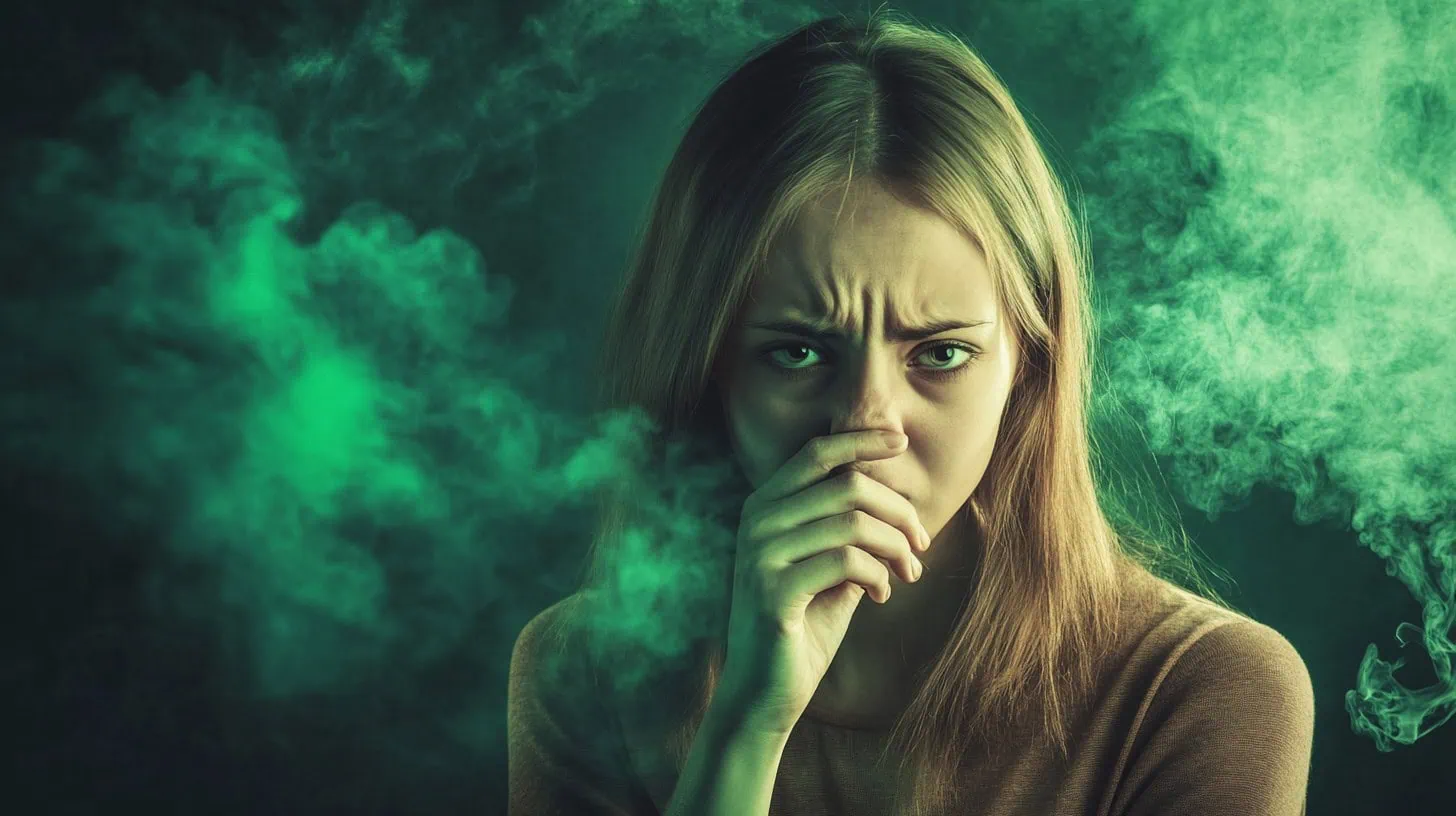 Cc4863 Embarrassed Woman Holding Her Nose Because Of A Bad Smel 0af6cf41