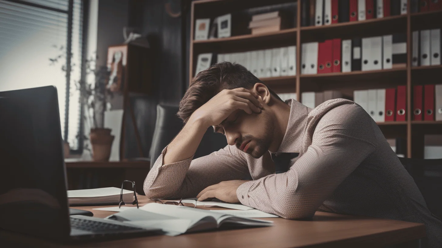 Cc4863 Photo Of A Man Almost Falling Asleep In His Office Dayli 576ba144 605b 422b 82c9 8d30b60f74df